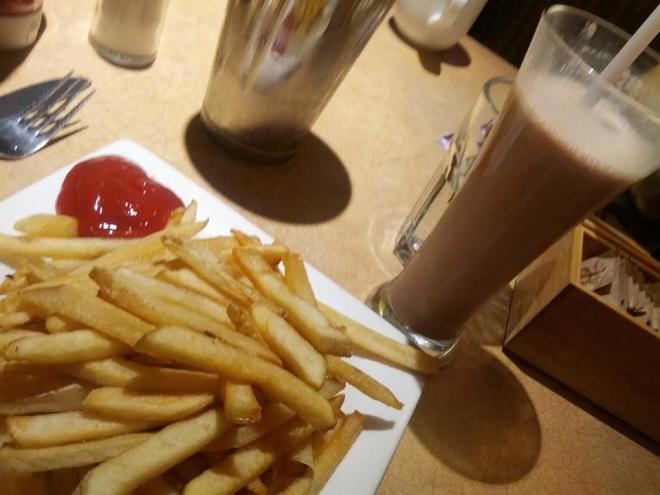 fries and shake